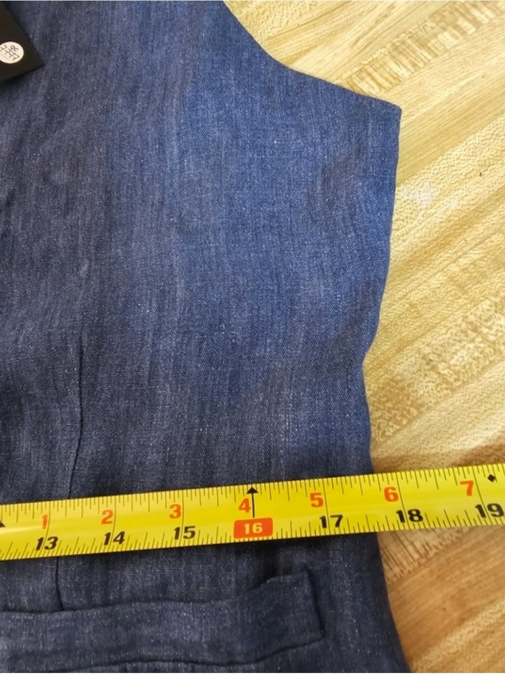 Jenni Kayne Callan Linen Dress Chambray Blue NWT L Midi Button Front Minimalist - Picture 12 of 13